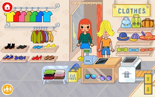 Các nhân vật có thể dễ dàng di chuyển giữa các cửa hàng khác nhau