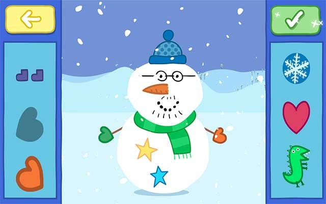 Xây dựng và trang trí người tuyết bằng cách sử dụng các đồ vật vui nhộn