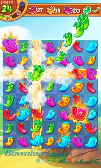 Giao diện game Pepper Panic Saga