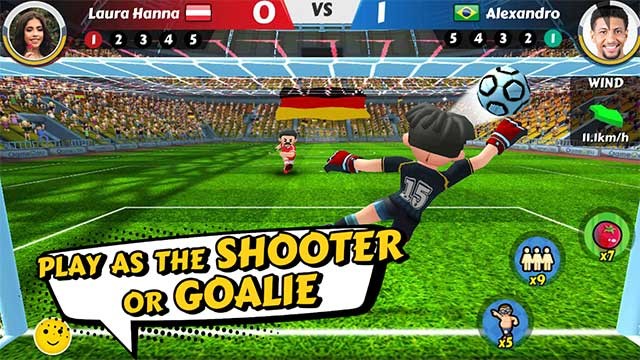 Chơi như cầu thủ hoặc thủ môn trong game đá bóng Perfect Kick 2
