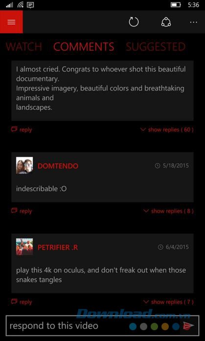 Gửi bình luận trên video YouTube