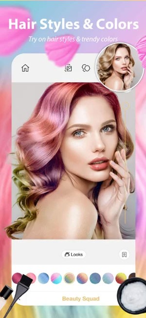 Perfect365 cung cấp nhiều kiểu tóc và màu tóc hợp thời trang