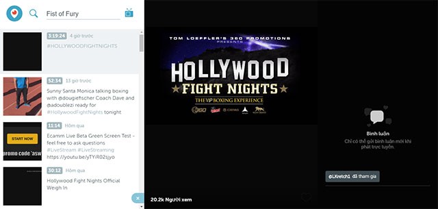 Thưởng thức video livestream trong thời gian thực