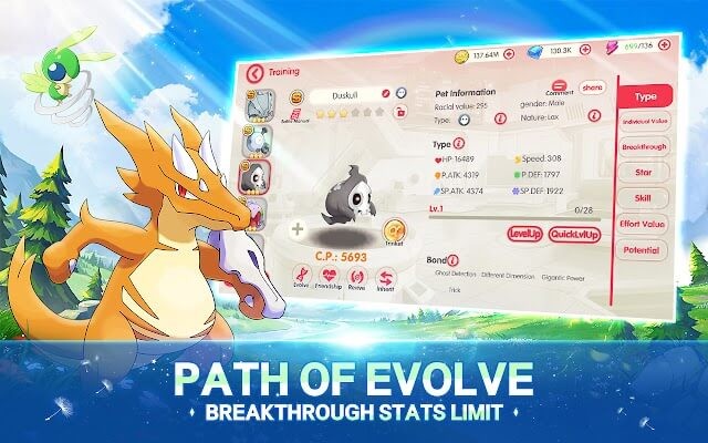 Tiến hóa thú của bạn trở nên mạnh mẽ và tham gia vào các cuộc chiến