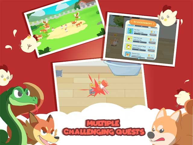 Có vô số nhiệm vụ hài hước và thử thách vui nhộn trong Pet House Android