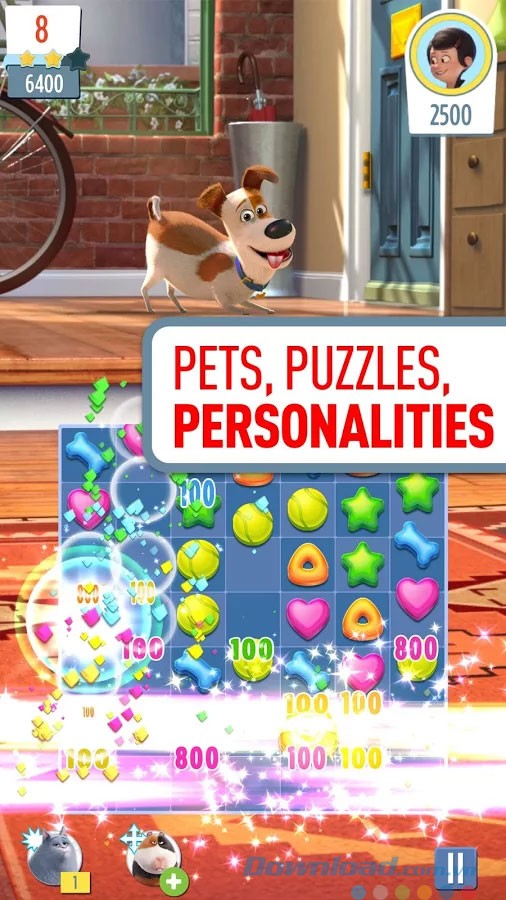 Game nối 3 Pets Unleashed cho Android