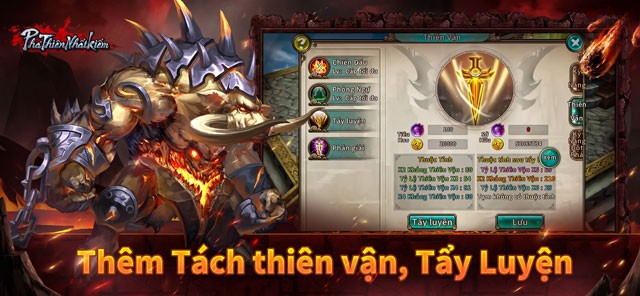 Thêm tính năng tách thiên vận, tẩy luyện