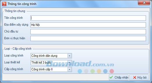 Phần mềm Dự toán CT