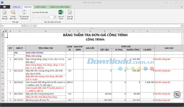 Phần mềm dự toán Escon