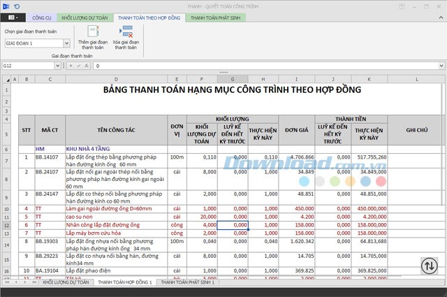 Phần mềm dự toán Escon