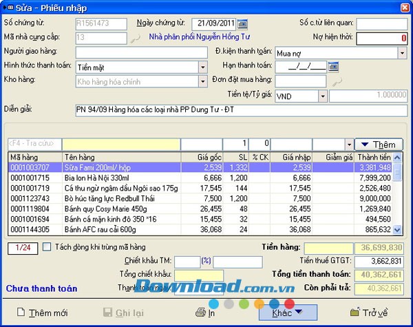 Phần mềm quản lý bán hàng VNUNi