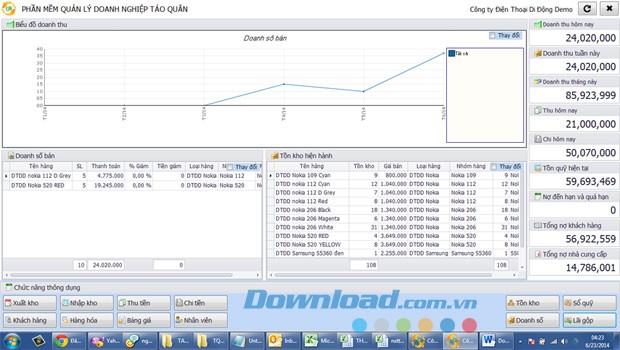 Phần mềm quản lý doanh nghiệp Táo Quân