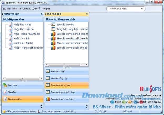 Phần mềm quản lý kho BS Silver