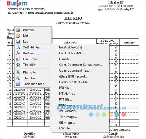 Phần mềm quản lý kho BS Silver