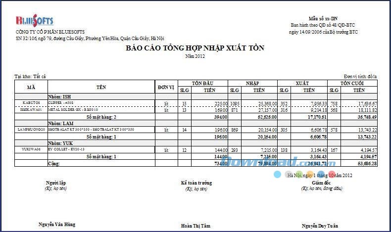 Phần mềm quản lý kho BS Silver