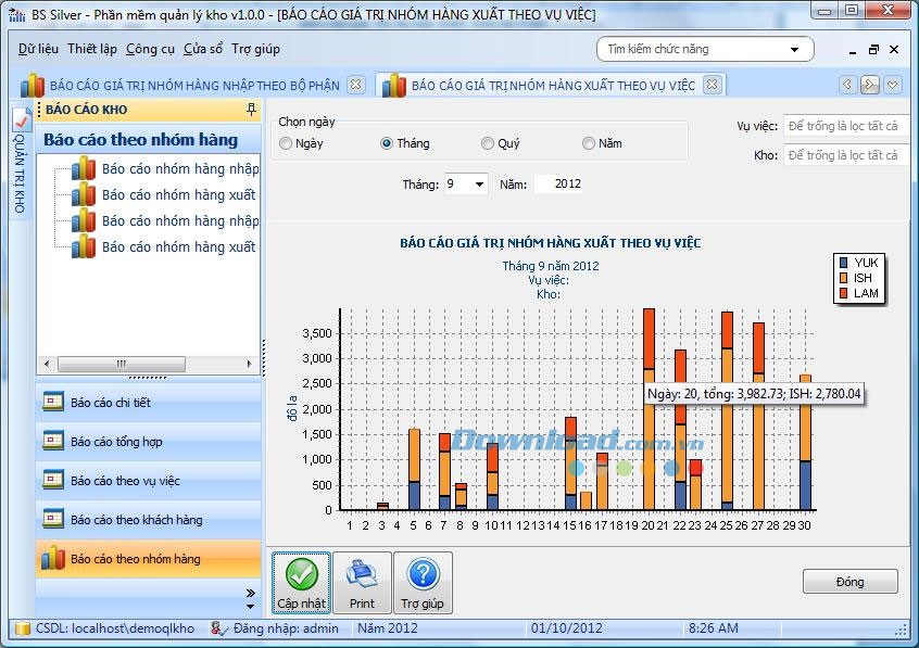Phần mềm quản lý kho BS Silver
