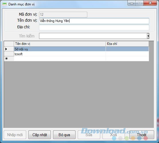 Quản lý danh mục