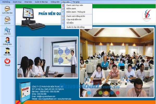 Phần mềm quản lý trung tâm tin học - ngoại ngữ