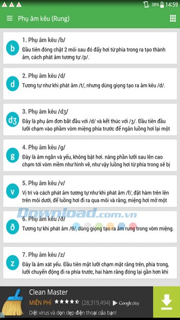 Cách phát âm phụ âm kêu