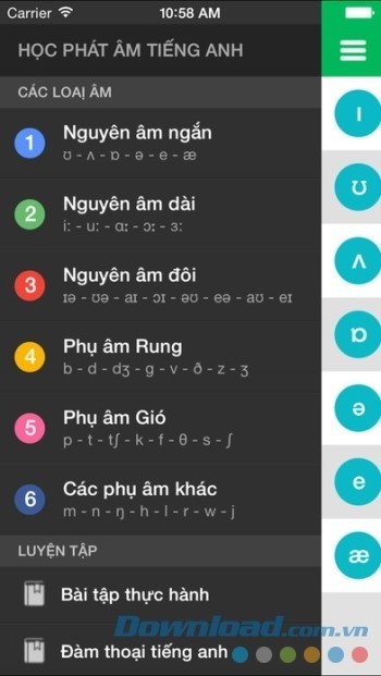 Tập hợp các loại âm trong tiếng anh