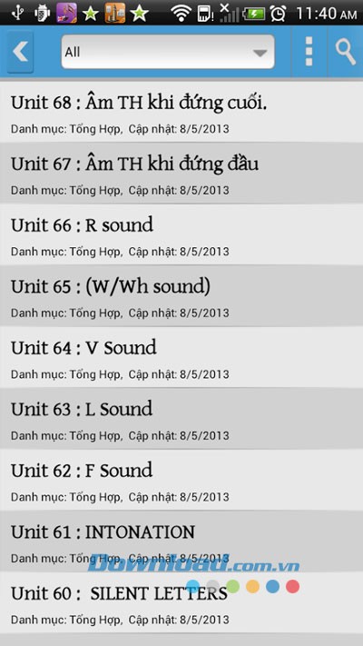 Phiên âm tiếng Anh for Android
