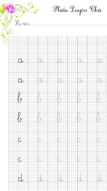 Phiếu luyện viết