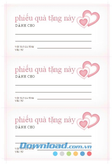 Phiếu quà tặng ngày lễ tình nhân