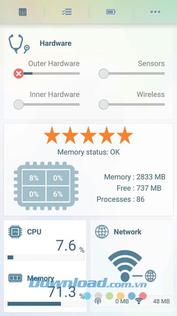 Phone Doctor Plus giúp kiểm tra tình trạng bộ nhớ