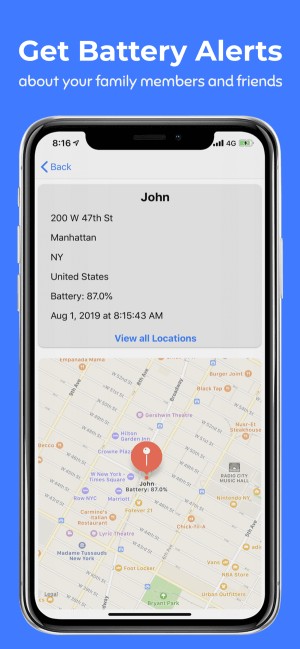 Nhận thông báo về mức pin của từng người bạn quan tâm