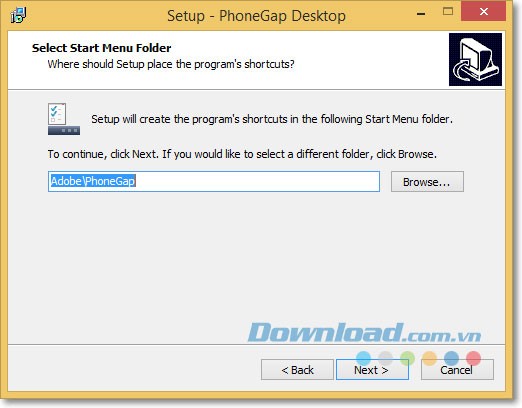 Đường dẫn shortcut cho PhoneGap