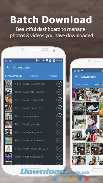 Phonegram for Instagram hỗ trợ tính năng tải xuống video và ảnh hàng loạt