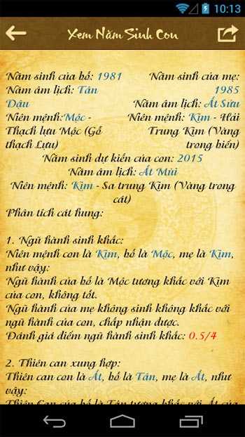 Xem tuổi sinh con