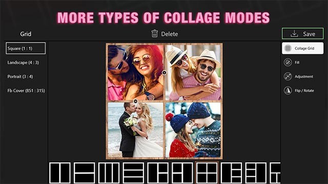 Ghép ảnh sáng tạo với nhiều mẫu layout độc đáo