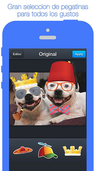 Photo Collage Lite với nhiều hình dán ngộ nghĩnh