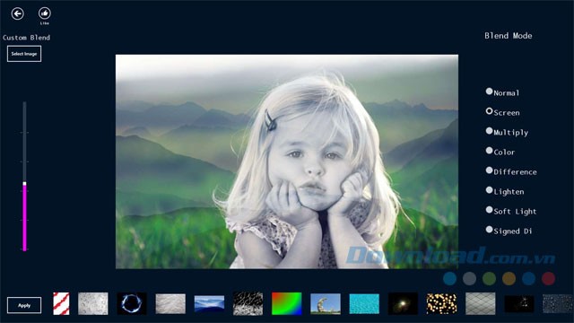 Tính năng blend ảnh