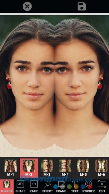 Tạo ảnh hiệu ứng gương với Photo Editor Collage Maker Pro