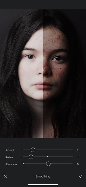 Bộ lọc, hiệu ứng ảnh của Photo Filters giúp làm mờ nhược điểm trên da