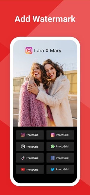 Chèn watermark vào ảnh ghép, video từ Photo Grid app