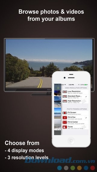 Chọn chế độ hiển thị và độ phân giải