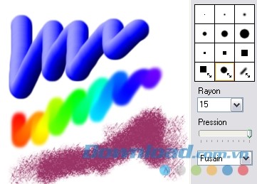 Chổi vẽ của PhotoFiltre 7