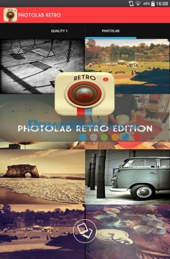 Giao diện ứng dụng PhotoLab Retro cho Android
