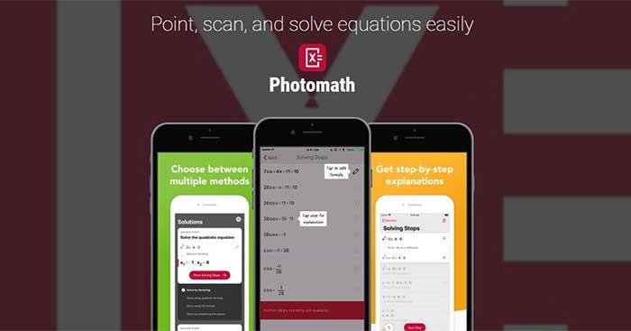 PhotoMath cho Android là phần mềm giải toán bằng camera thông minh