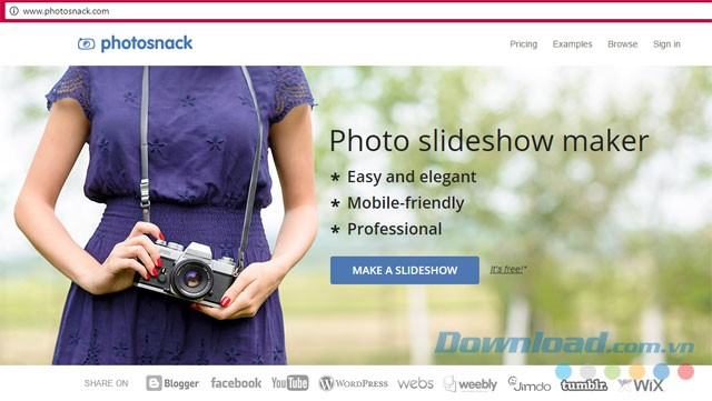 Giao diện phần mềm PhotoSnack