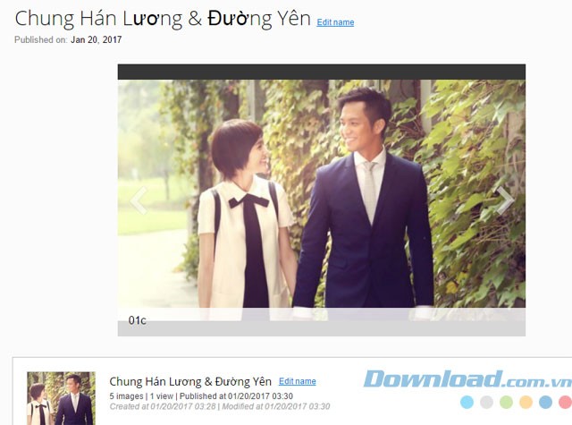 Xuất bản slide ảnh mới