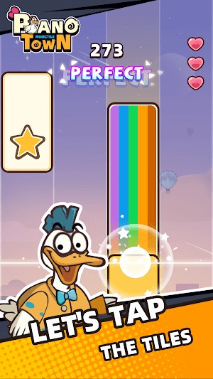 Piano Town có gameplay nhịp điệu đàn piano giống Piano Tiles