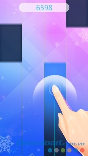 Hình ảnh đồ họa đẹp mắt của Piano White Go! trên Android