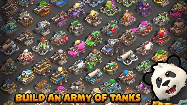 Xây dựng một đội quân xe tăng của riêng bạn trong game Pico Tanks for Android