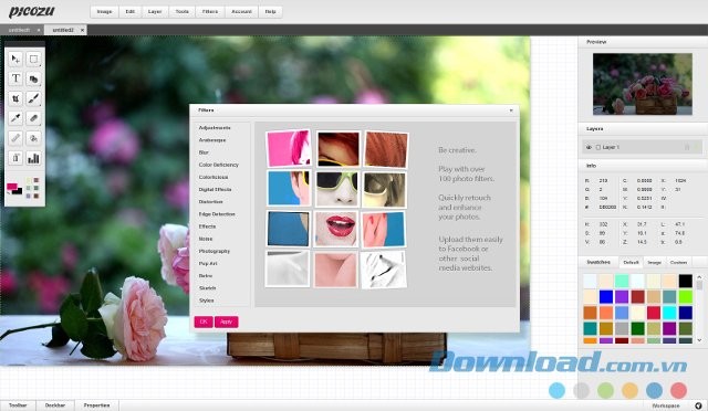 Picozu ứng dụng chỉnh sửa ảnh đa tiện ích.