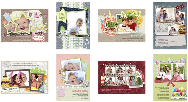 Kho mẫu thiệp rất nhiều chủ đề của Picture Collage Maker Pro