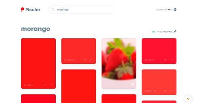 Nhập từ bạn muốn và Picular sẽ trả lại các màu có liên quan đến từ khóa đó